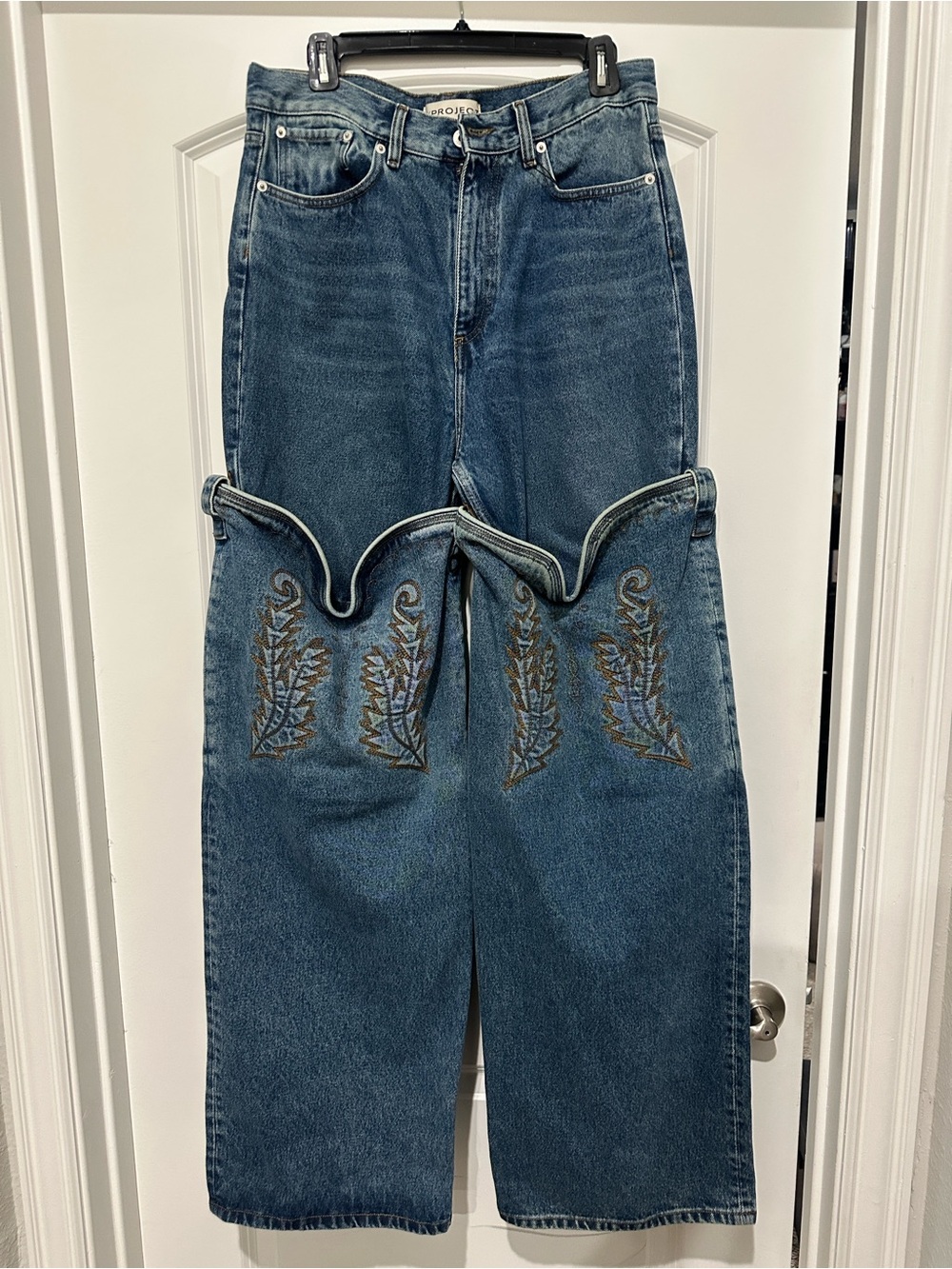 Y-project Embroidered Western Jeans